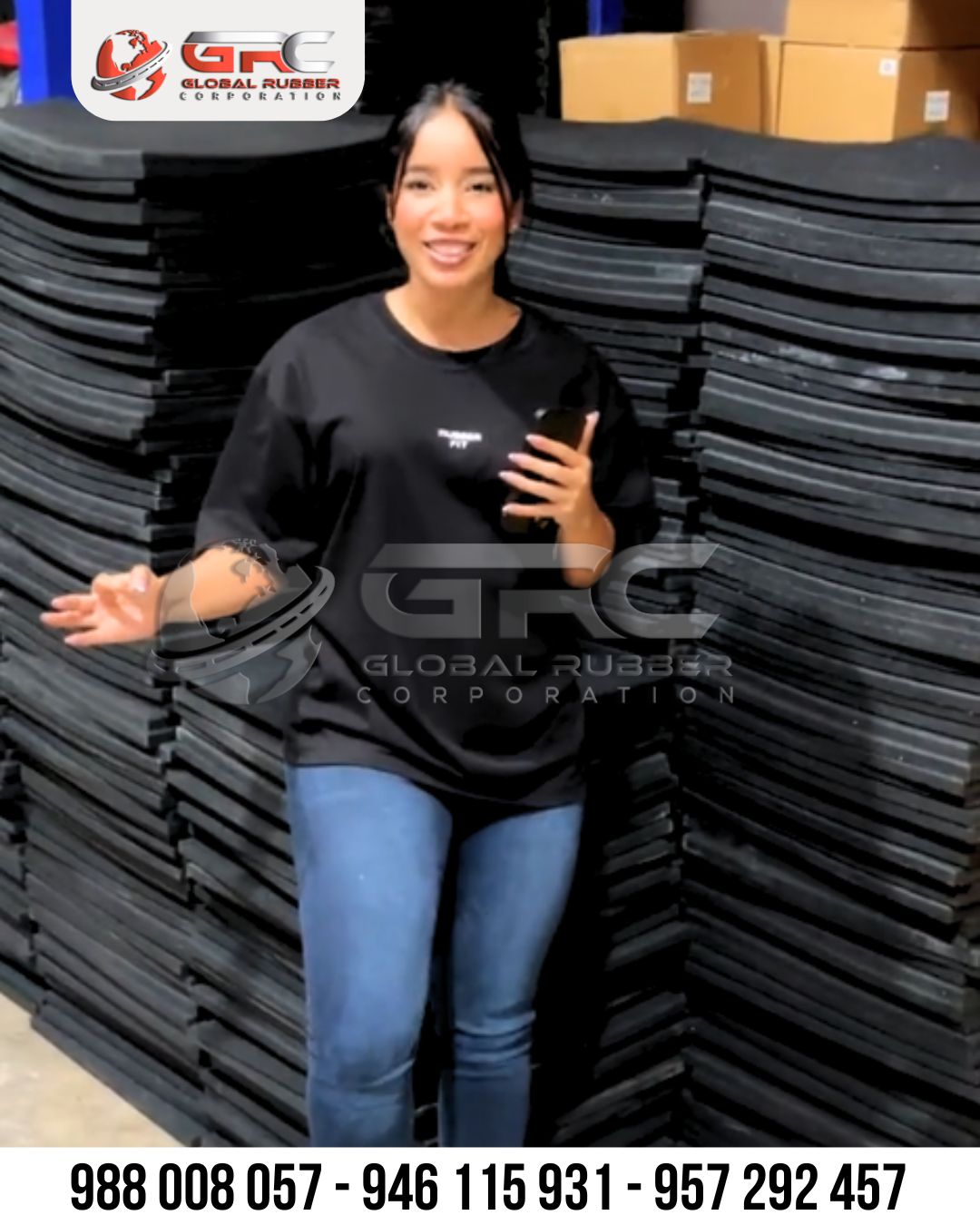 Baldosas de Caucho Negras